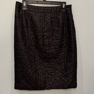 Harve Benard Collection Black Textured Skirt Size 8